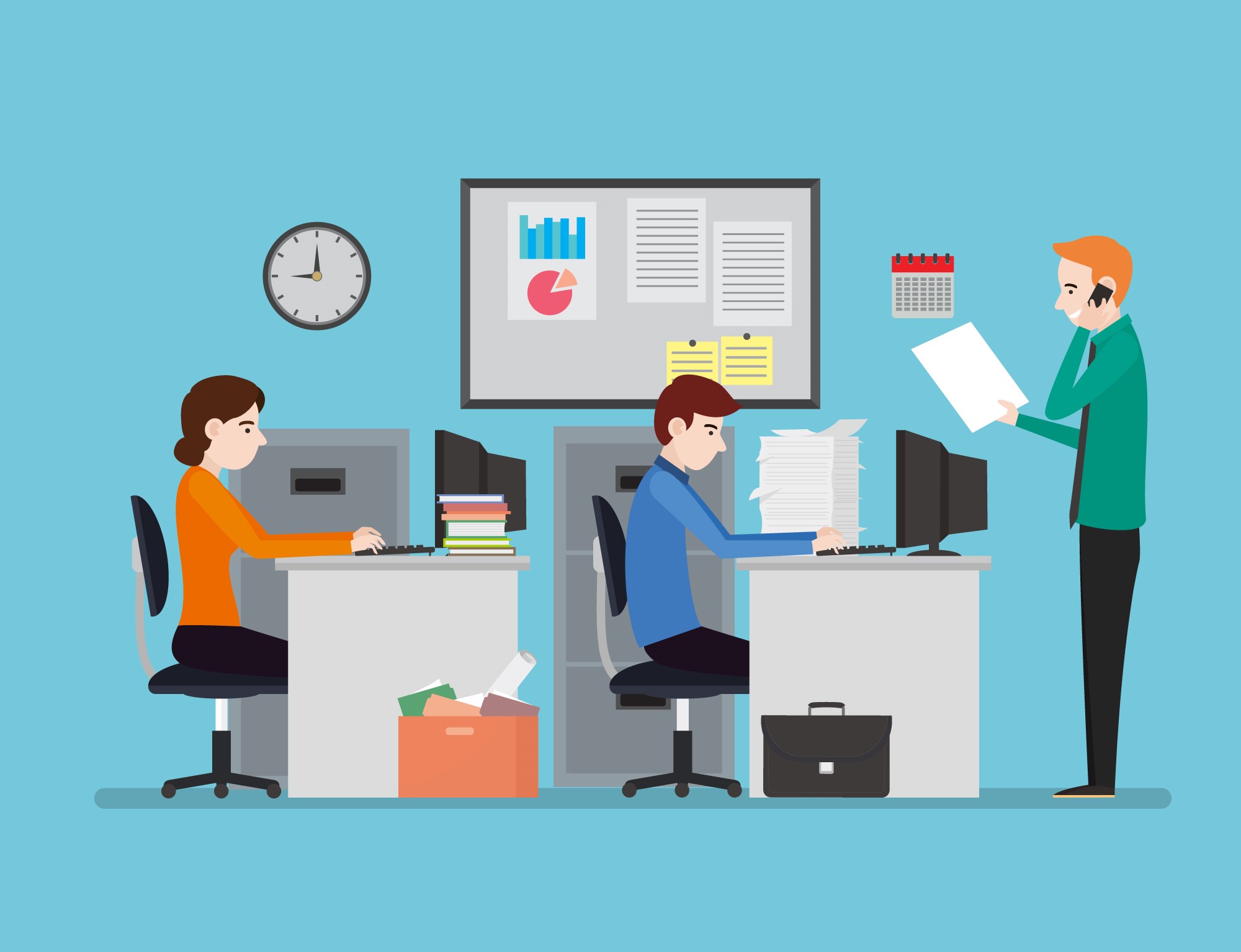 Paperless Office Illustration